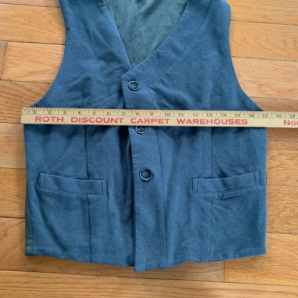 Armani Jeans Button Front Vest Men's M Casual Sleeveless Jacket AJ Grey‎ Gray